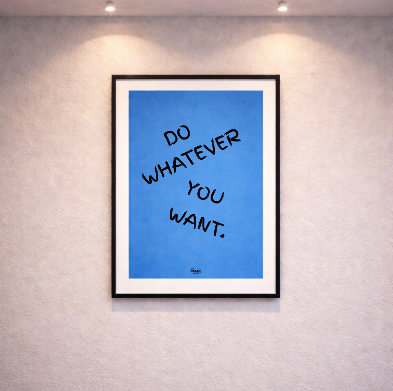 Blue motivation print