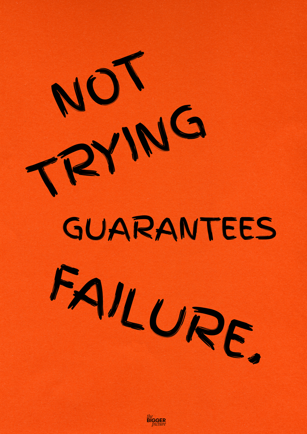 Orange motivation print