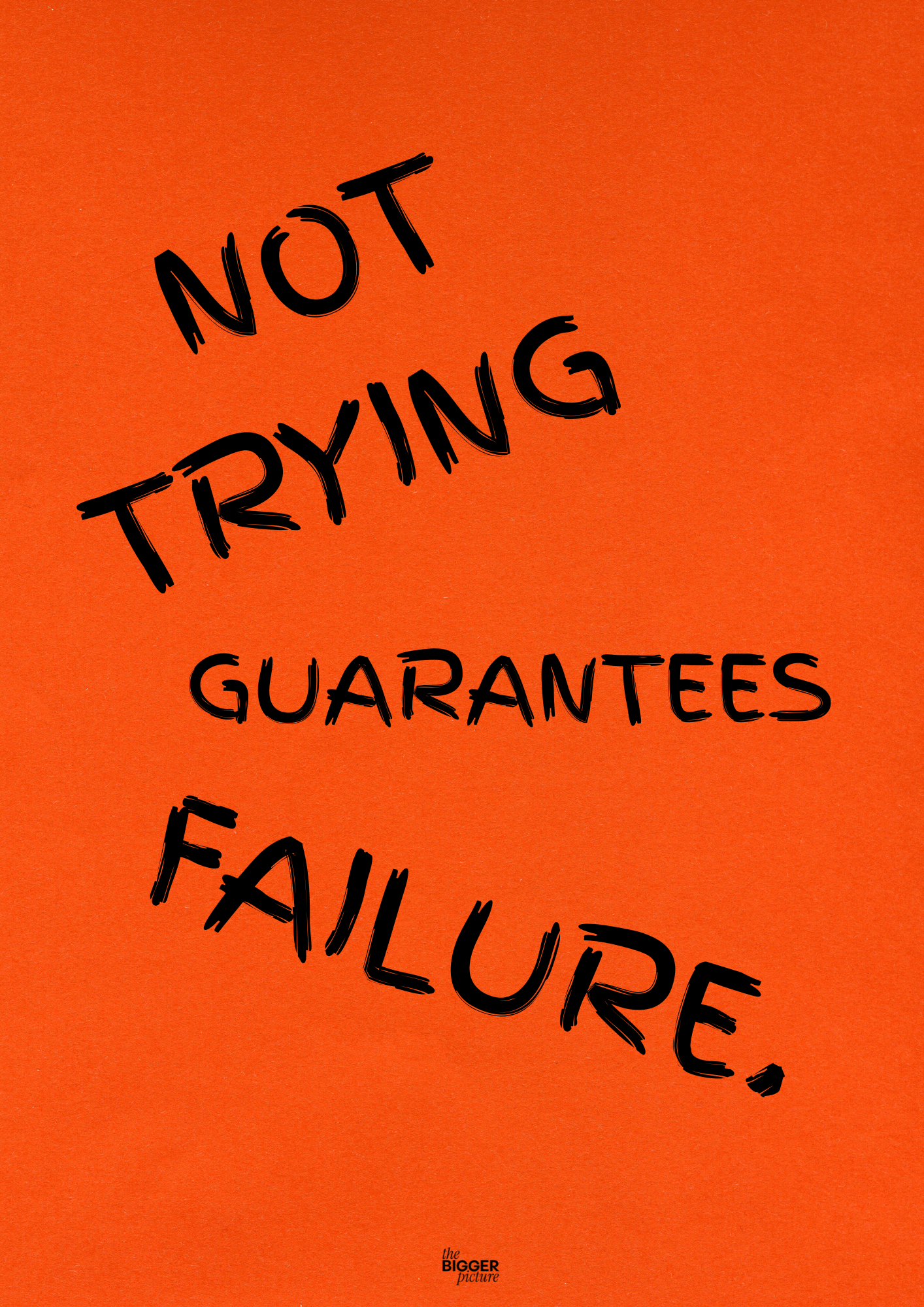 Orange motivation print
