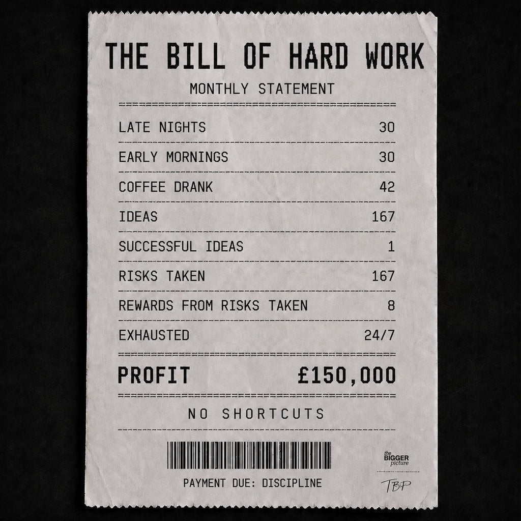 The bill of hard work print