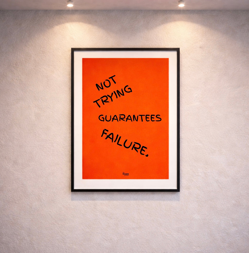 Orange motivation print