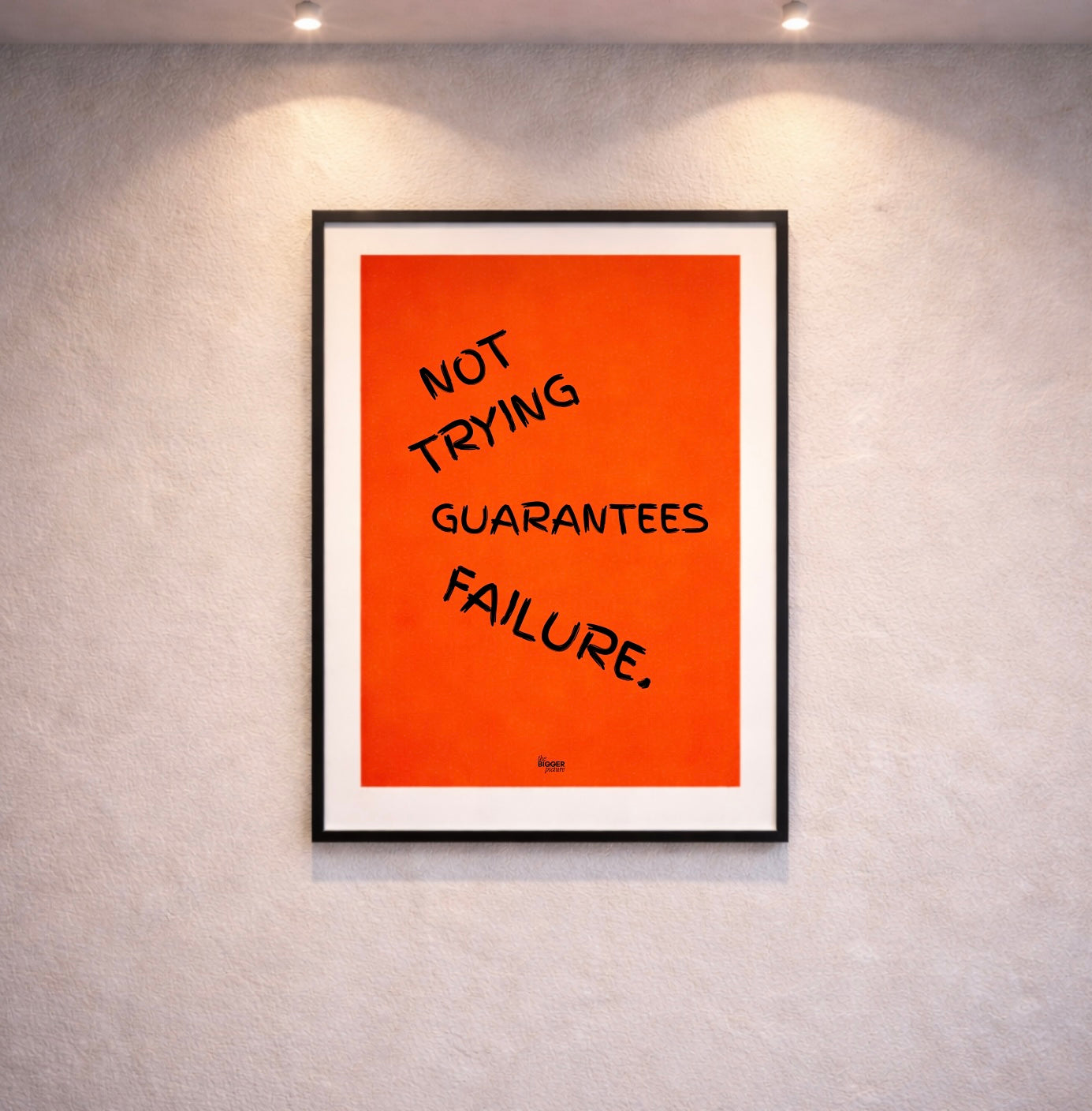 Orange motivation print